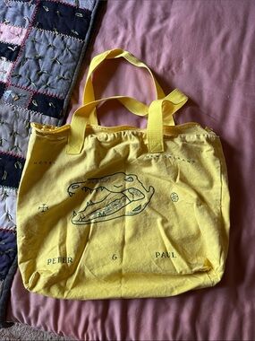 Hotel Peter & Paul Yellow Alligator Print Tote Bag